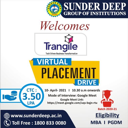 Virtual Placement Drive by Trangile